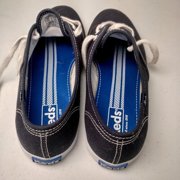 Keds Sneakers Shoes Women US Size 9.5 Blue Canvas Lace Up Classic Flat - Picture 12 of 16